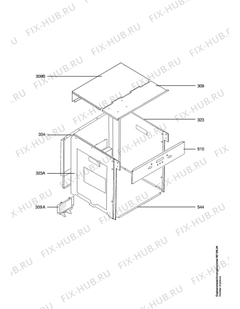 Взрыв-схема плиты (духовки) Arthurmartinelux AOC35040K - Схема узла Housing 001